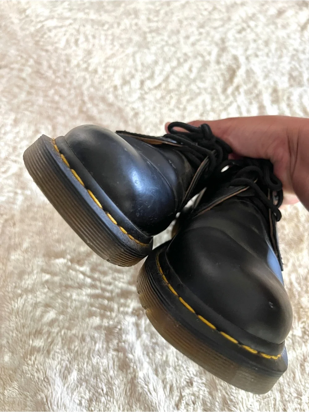 DR. MARTINS Men's Air Wair Black Shoes Size 7